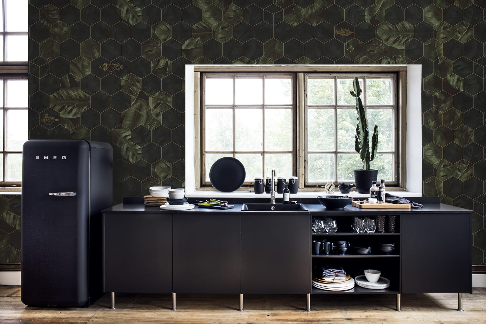 137517-foto-tapet-3d-hexagon-leaves-personalizat-rebel-walls