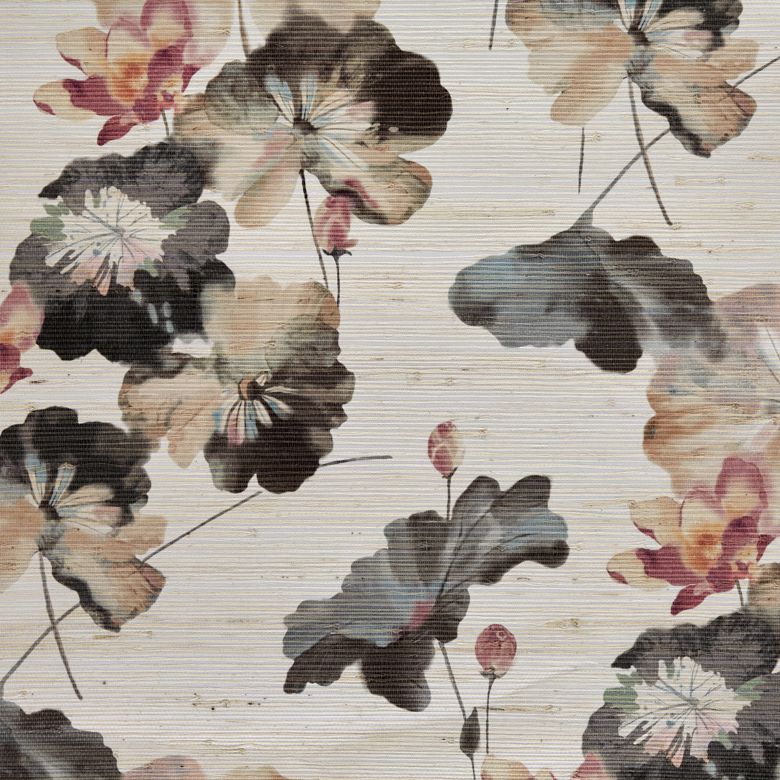 2008-143-01_Water_Lilies_Bracken_Grasscloth_Swatch
