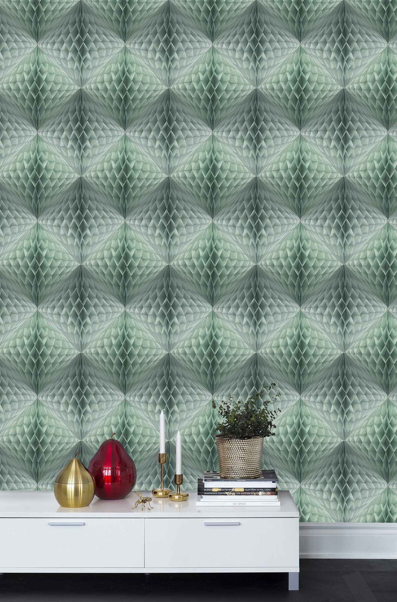 4908-foto-tapet-3d-pom-pom-verde-personalizat-rebel-walls