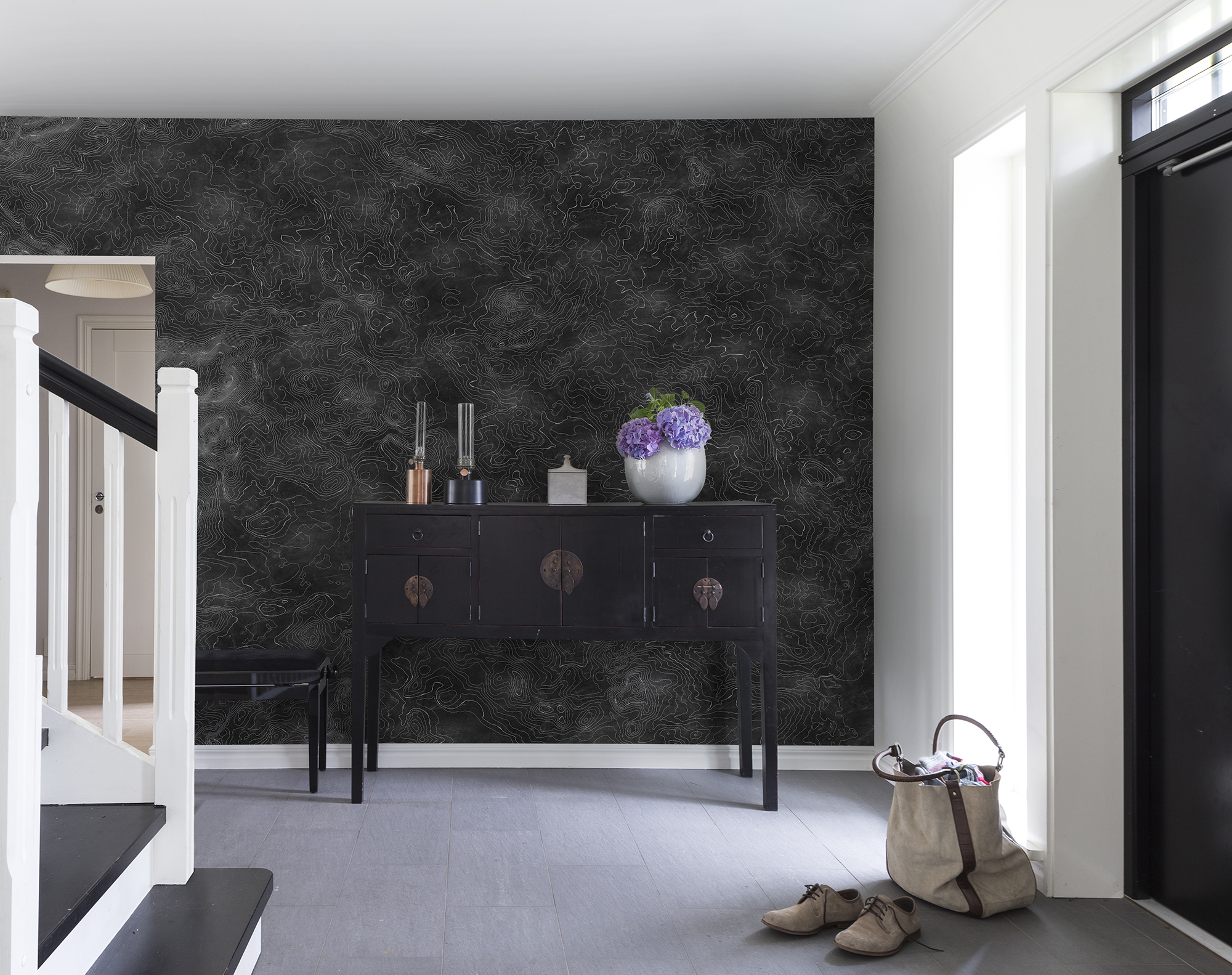 4985-fototapet-elevation-lines-negru-personalizat-rebel-walls