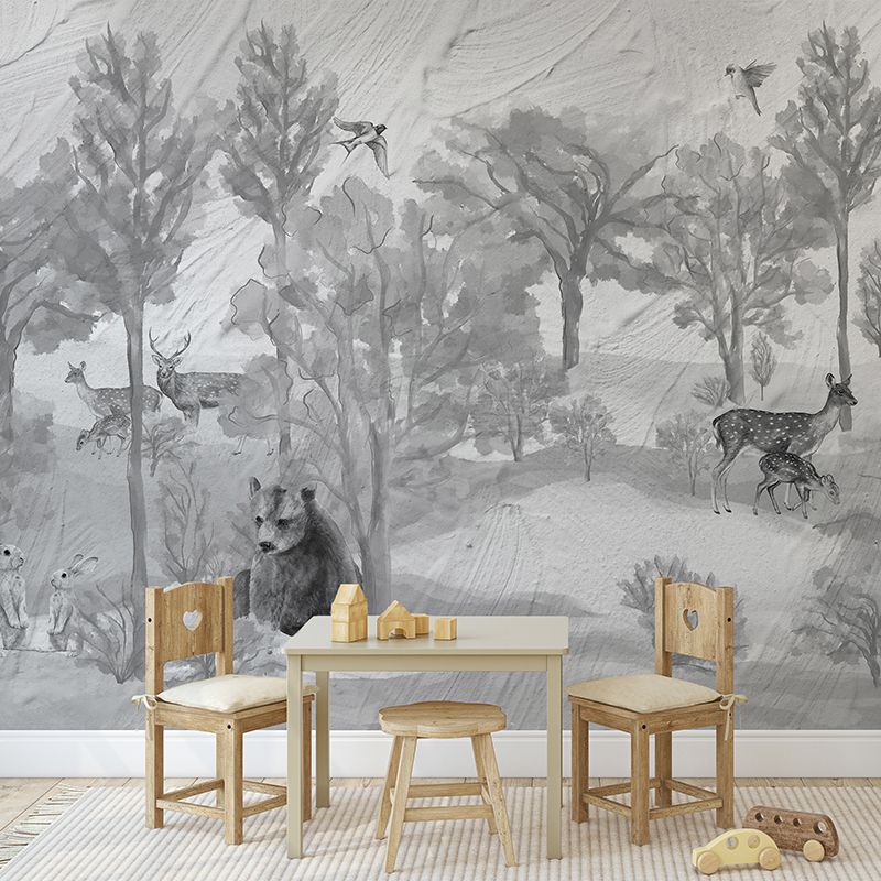 Foggy-forest-faun-in-grey_context-1_tapet_vladila_1