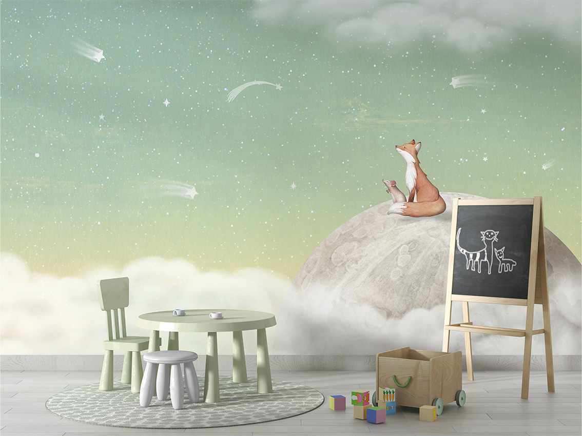 Fox_on_the_Moon_-_Green_-_School_board