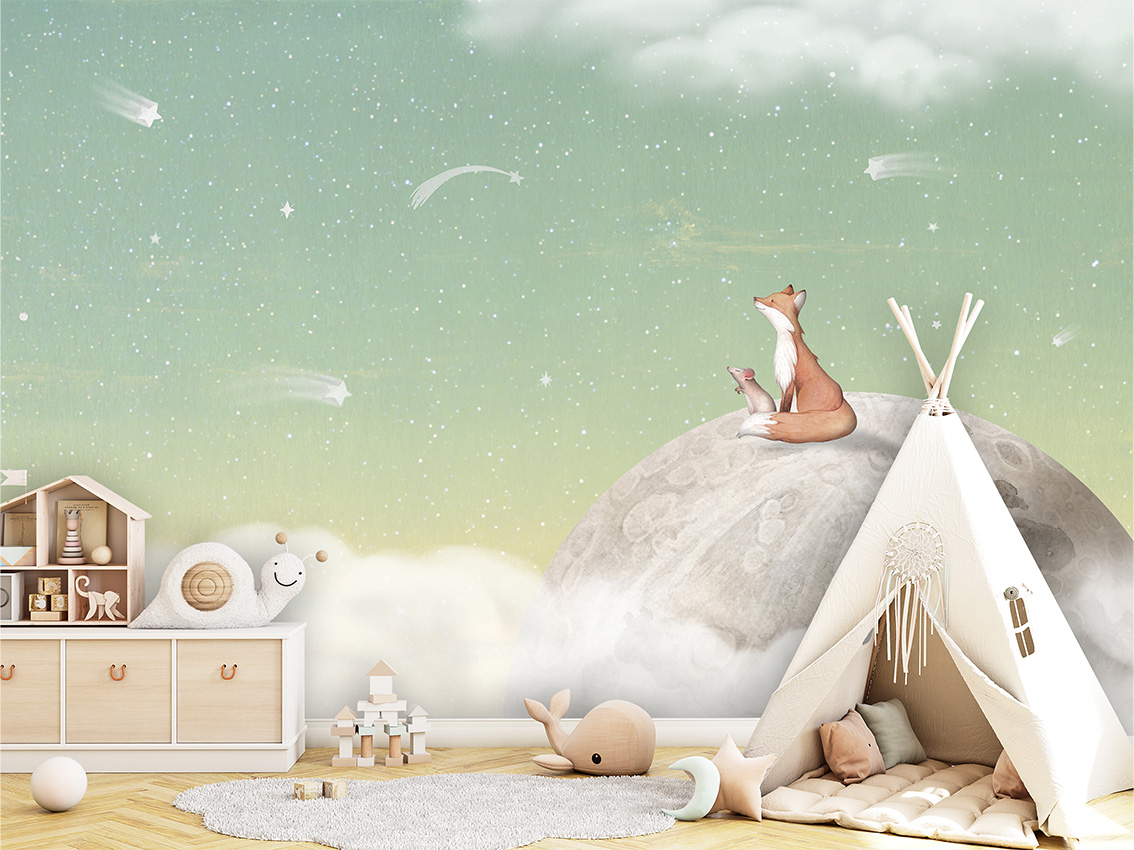 Fox_on_the_Moon_-_Green_-_Tipi