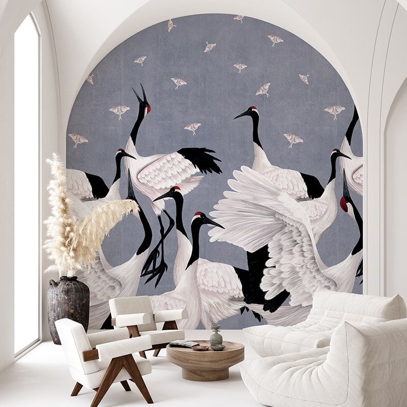 Grus-Japonesis-in-Blue-tapet-living-min