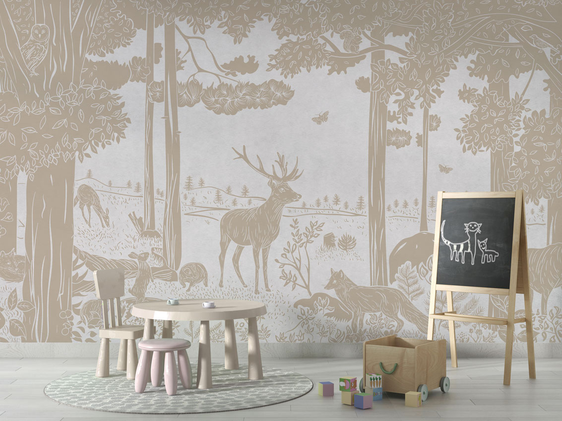 MONOCHROME_FOREST_WHITE_VINTAGE_-_Mural_-_School_board_-_Copy