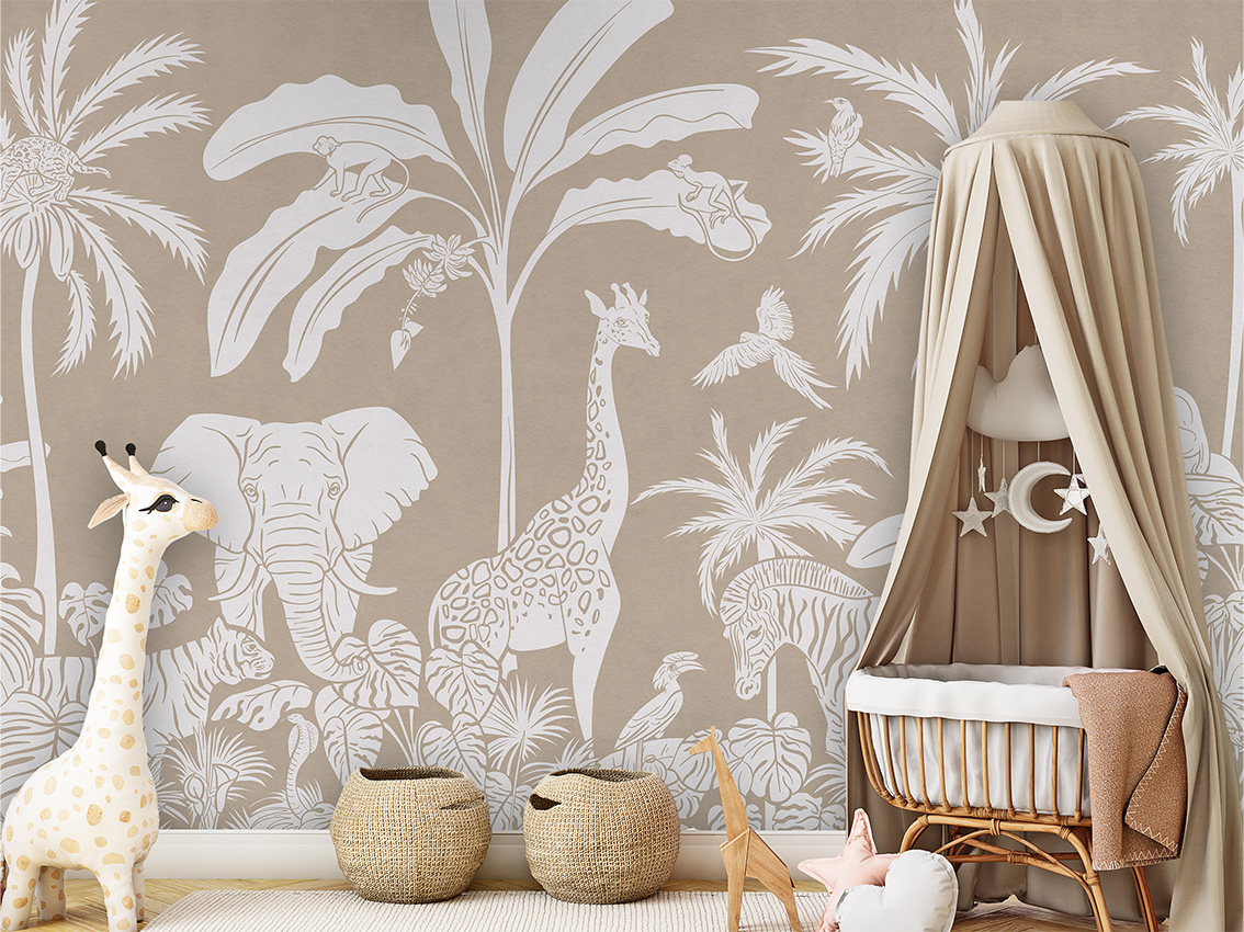 MONOCHROME_JUNGLE_BROWN_-_Mural_-_Crib_clamboe