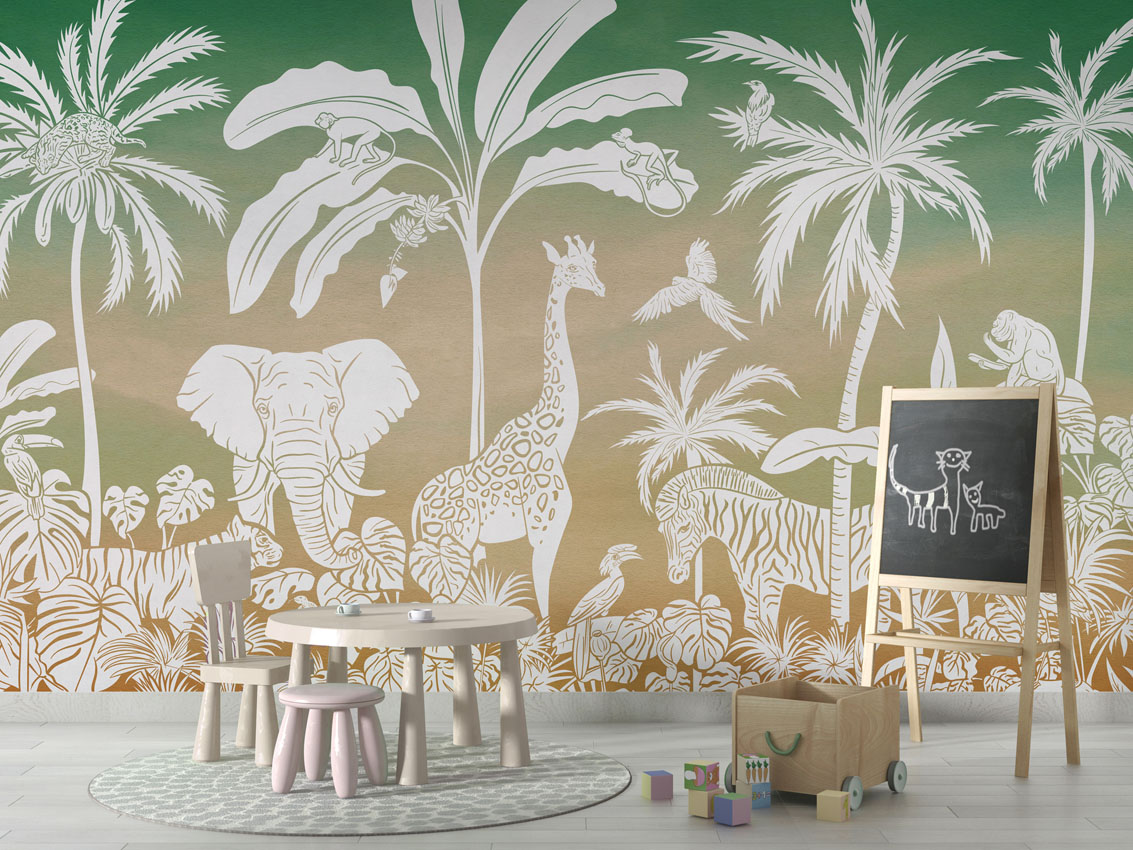 MONOCHROME_JUNGLE_GREEN_SKY_-_Mural_-_School_board_-_Copy