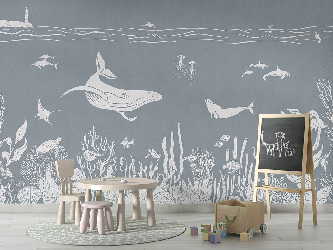 MONOCHROME_SEA_BLUE_-_Mural_-_School_board