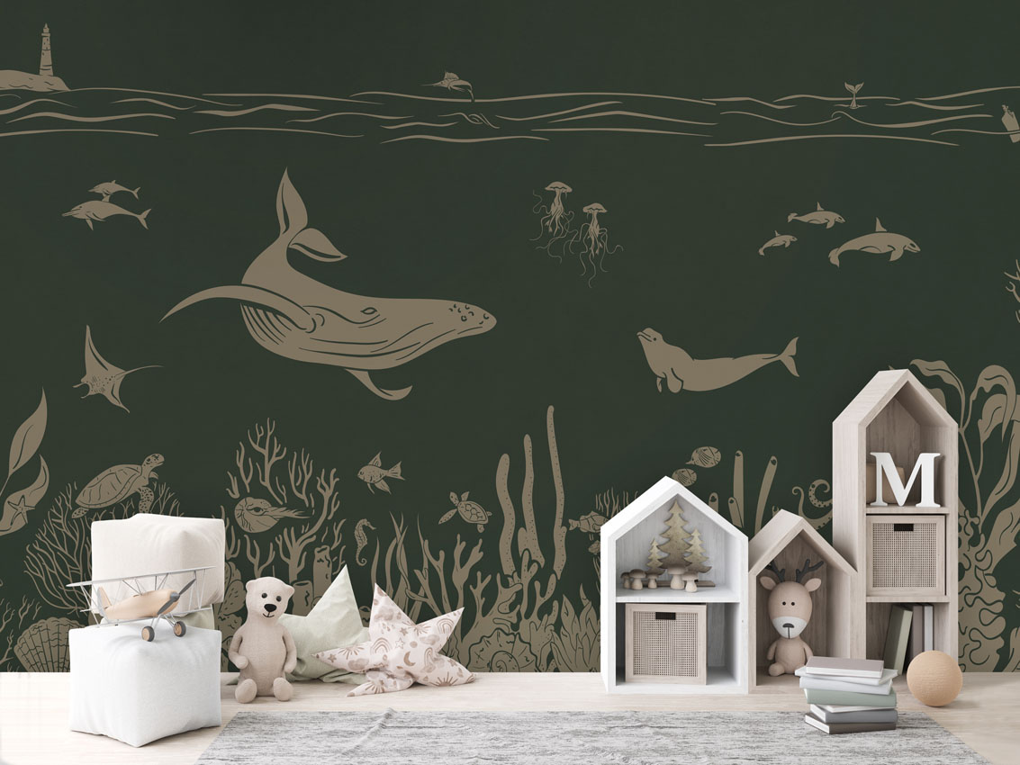 MONOCHROME_SEA_GREEN_VINTAGE_-_Mural_-_House_cabinets_-_Copy