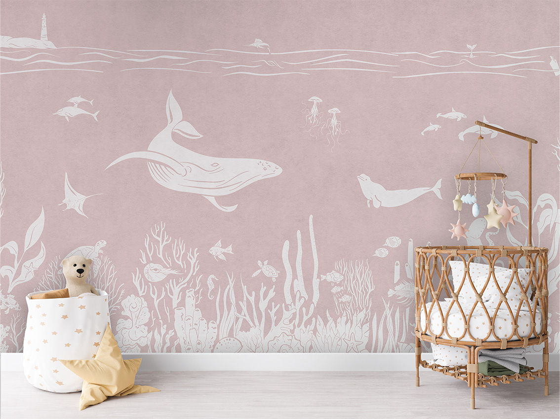 MONOCHROME_SEA_PINK_-_Mural_-_Crib_rotan