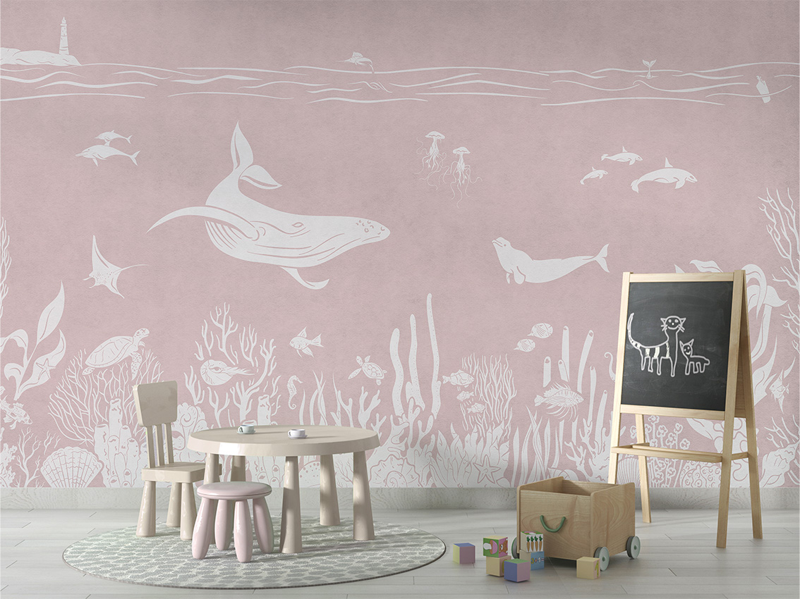 MONOCHROME_SEA_PINK_-_Mural_-_School_board
