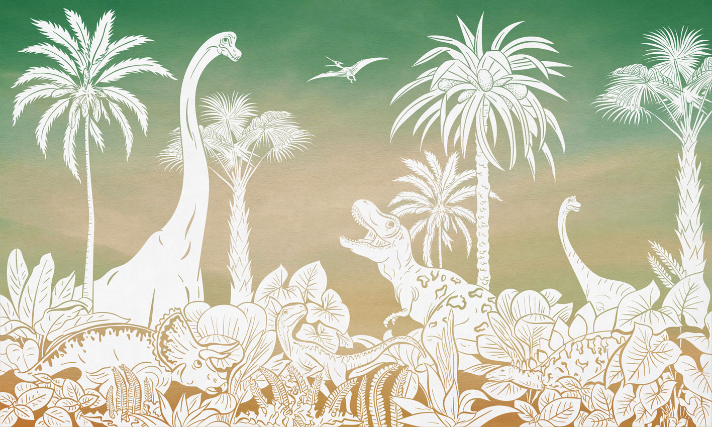 Monochrome_Dino_-_Green_Sky