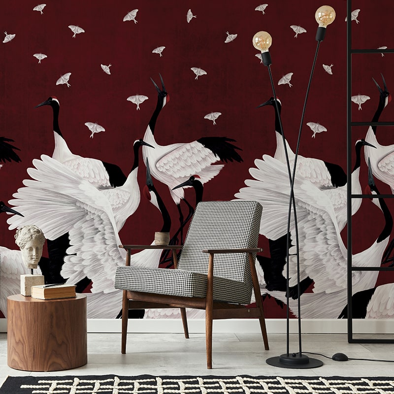 Tapet-Grus-Japonesis-in-Burgundy-Vladila