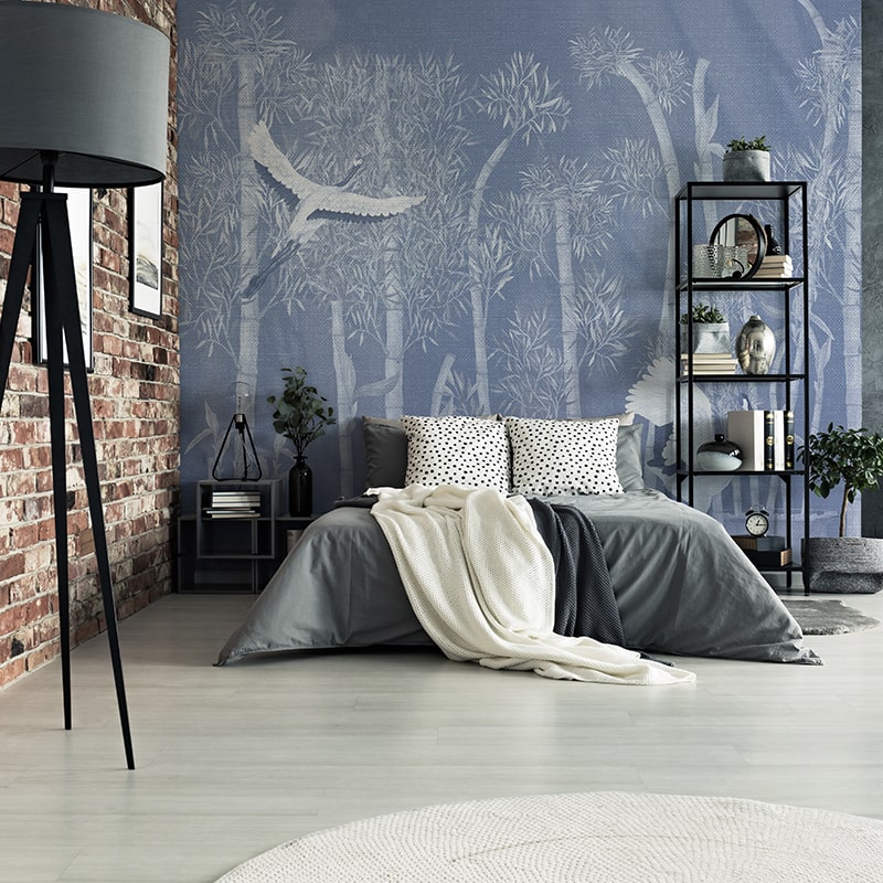 Tapet-Makino-Pavilion-Blush-Blue-tapet-dormitor