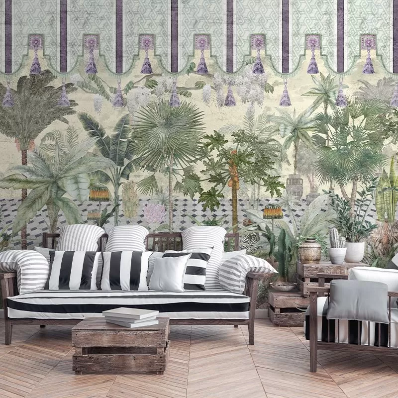 Tapet-personalizat-Parlour-Tropicale-living-vladila
