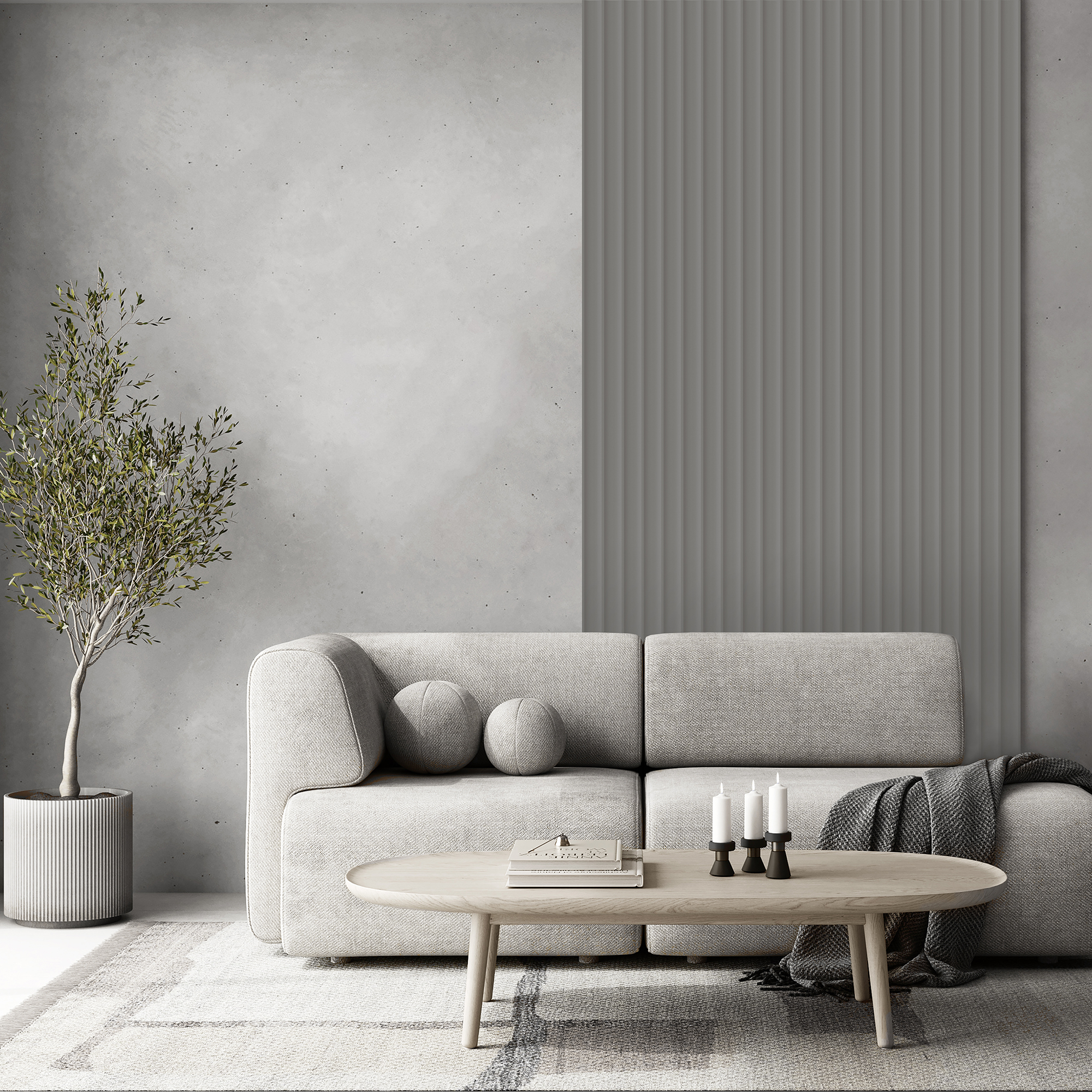 Contemporary,Scandinavian,Living,Room,Design,With,Beige,Sofa,And,Armchair,
