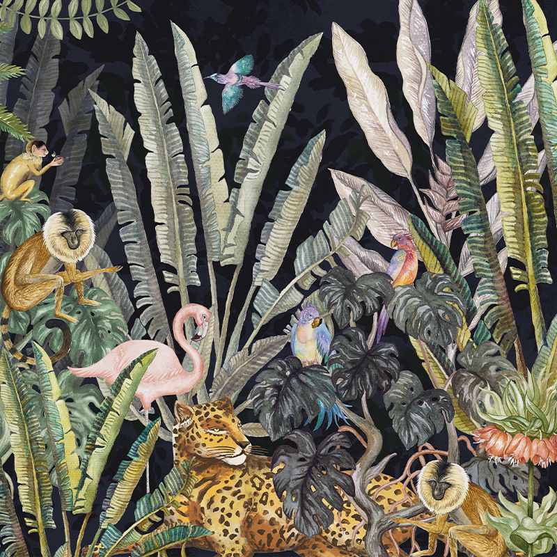 Wonderland-Jungle-in-Black_tapet_vladila_1