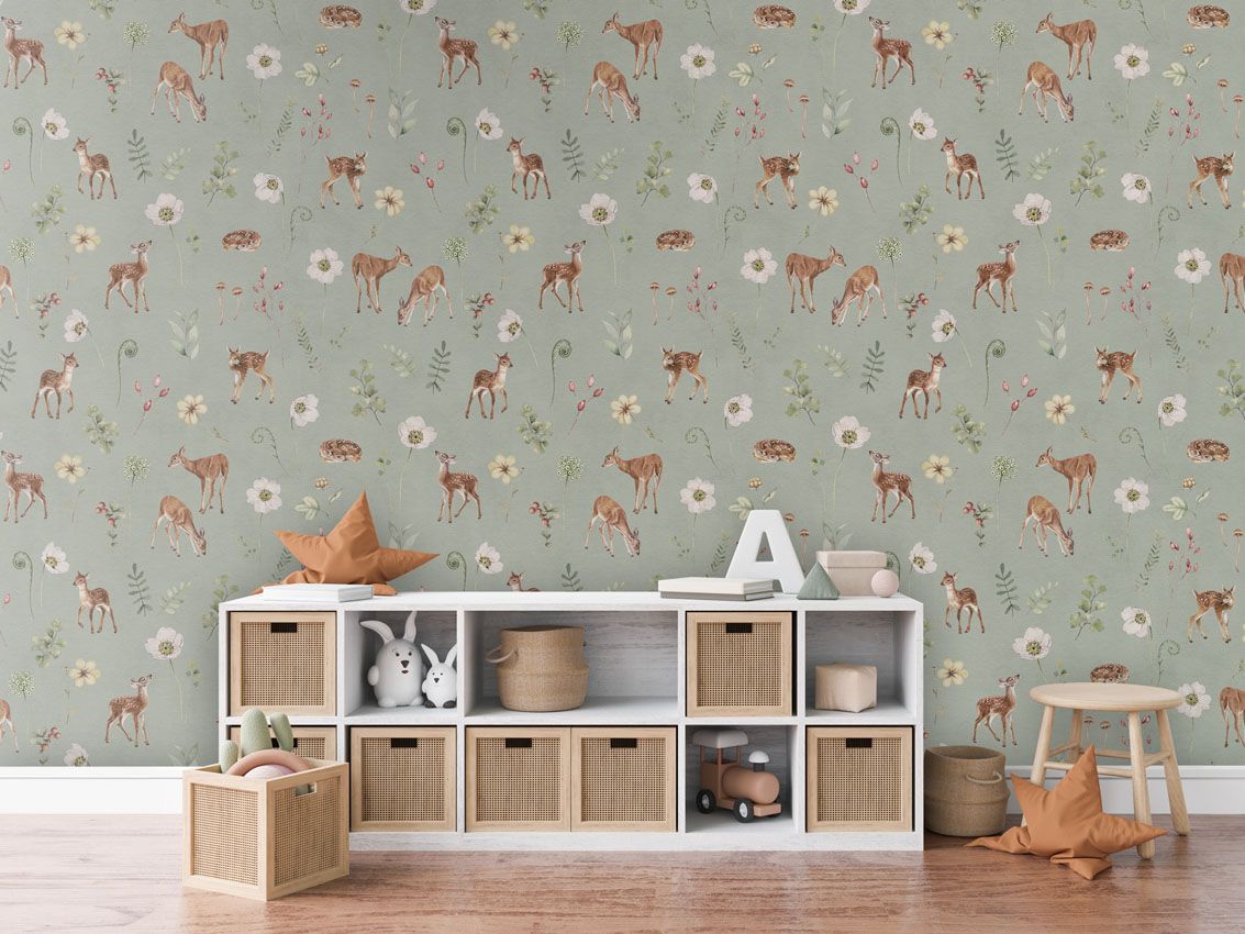 dancing_deer_green_-_mural_-_dressoir