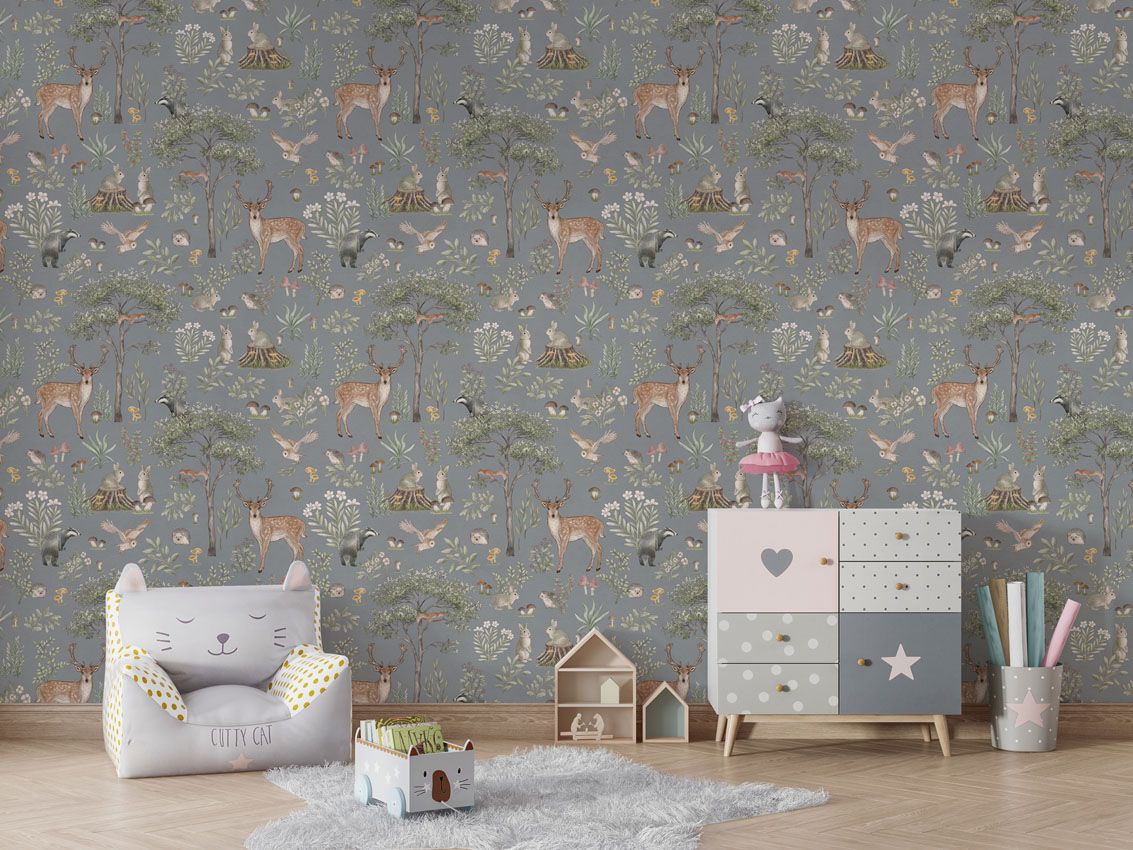 fantastic_forest_blue_-_mural_-_chair_and_cabinet