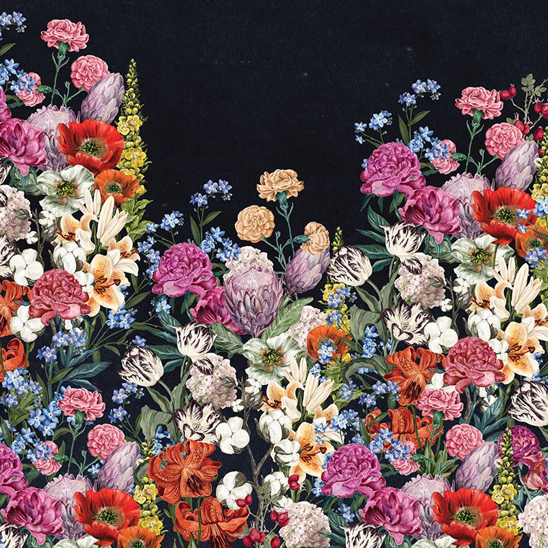 spring-mural-bouquet-dark