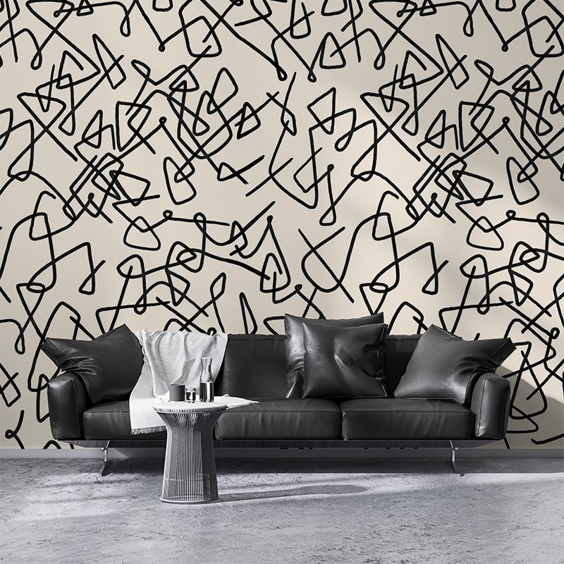 tapet-living-abstract-doodle-pattern-vladila