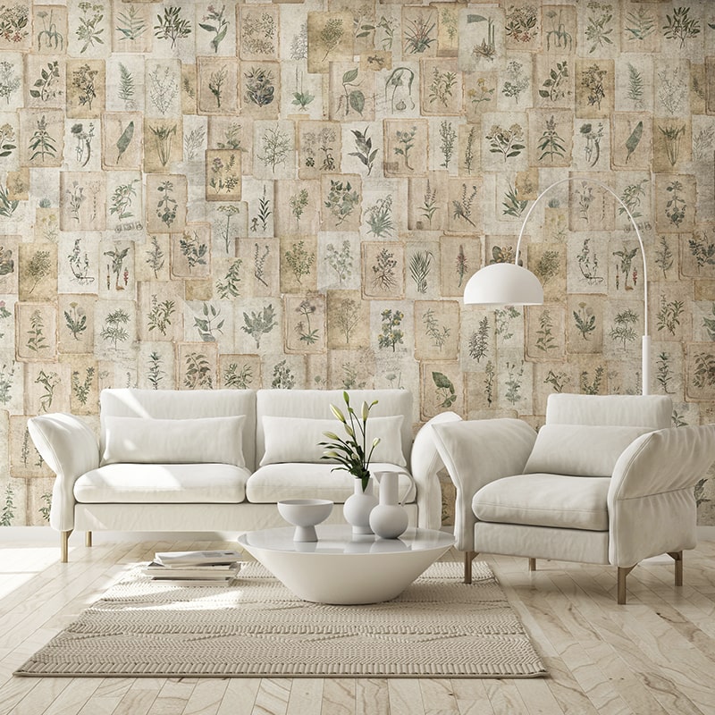 tapet-living-vintage-herbarium