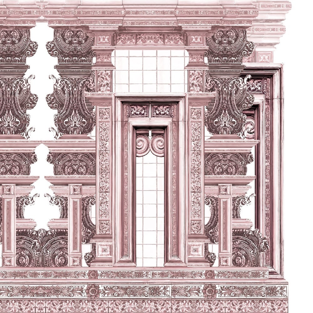 tapet-ornamental-cathedral-rose670599